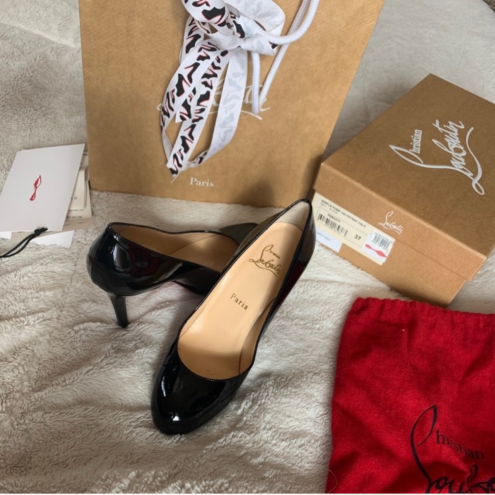 Christian Louboutin Black Patent Leather Pumps